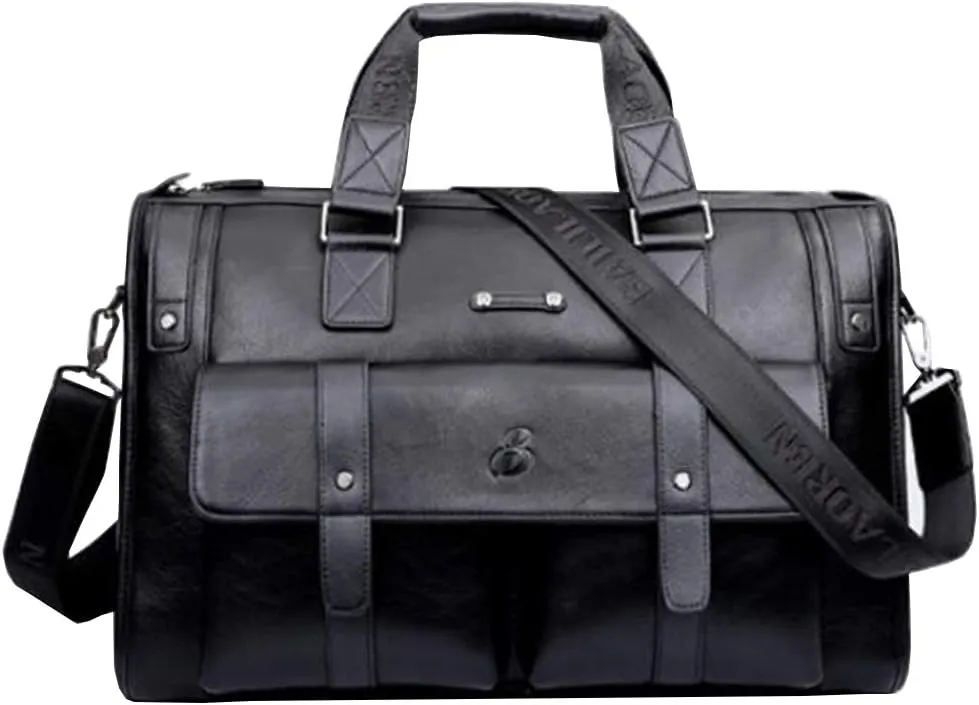 17 inch men Business bag Travel Briefcase Laptop Messenger Bags Vintage pu leather Shoulder bag