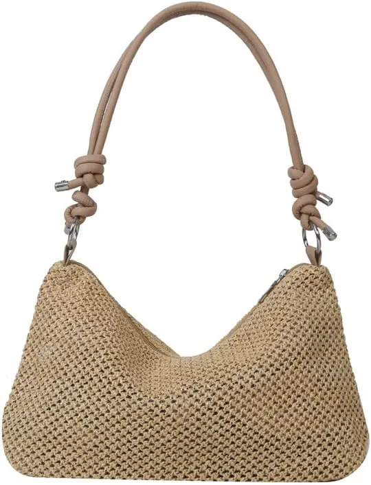 2025 new Straw Clutch Bag Cute Summer Beach Bags For Women Rattan Purses Straw Handbags Small Bucket Bag Travel Crossbody