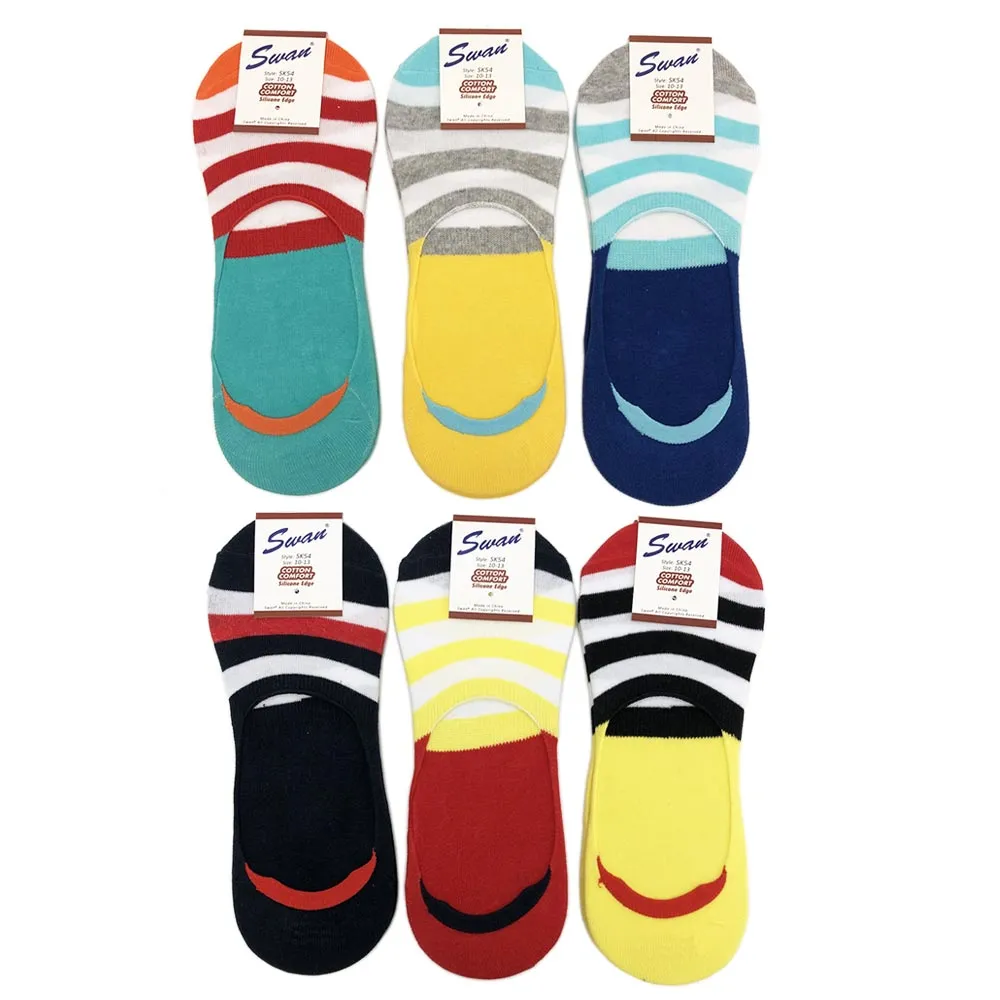 3Pairs No Show Socks Liner Low Cut Boat Non Slip Hidden Invisible Cotton No Show