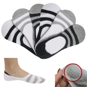 6 Pairs Women Invisible No Show Nonslip Loafer Boat Liner Cotton Socks Lot 10-13