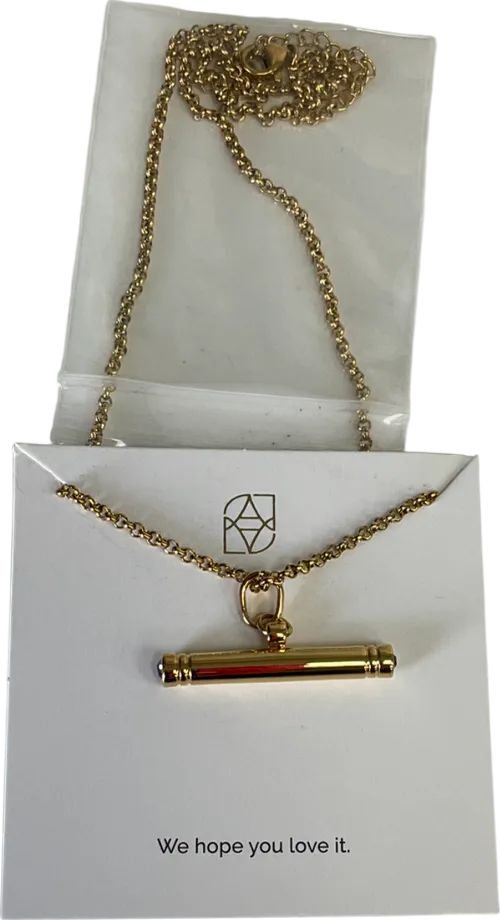 Abbott Lyon Metallic Custom Stamped T-bar Necklace One Size