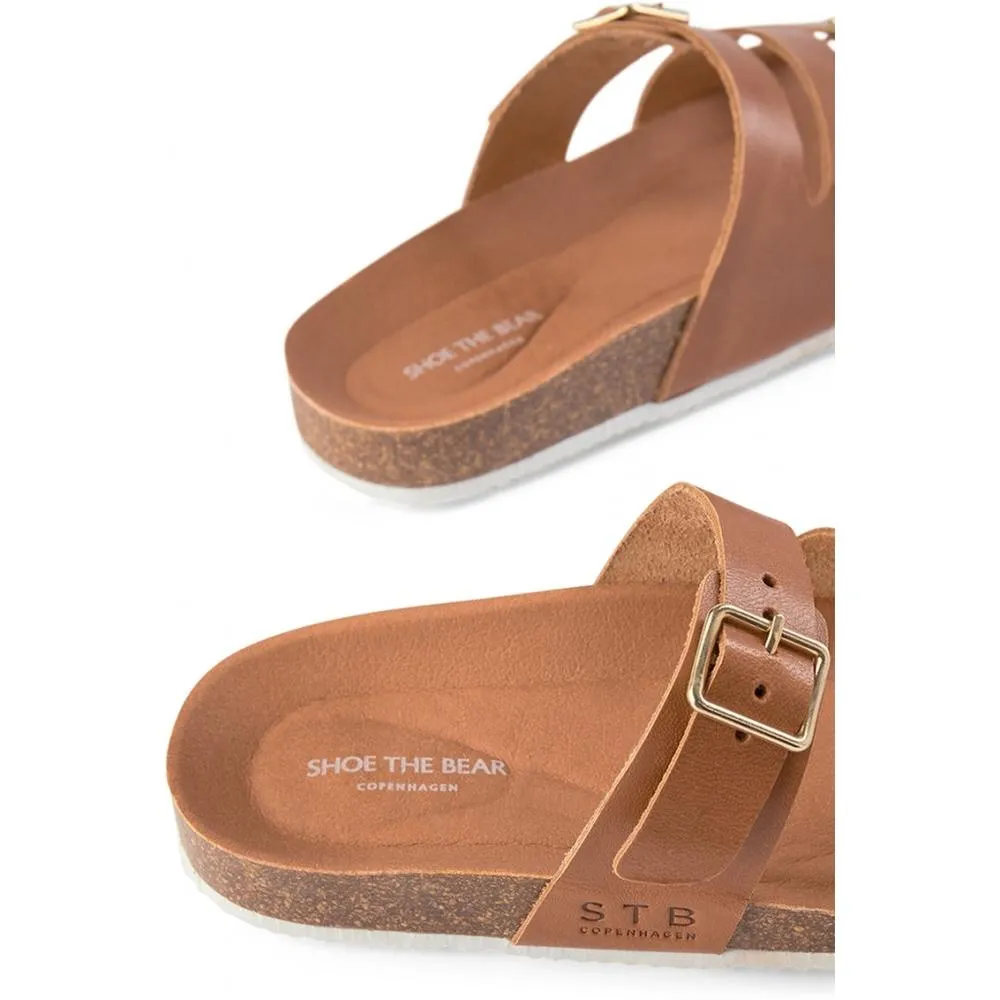 Cara Leather Slip-in Sandal - TAN