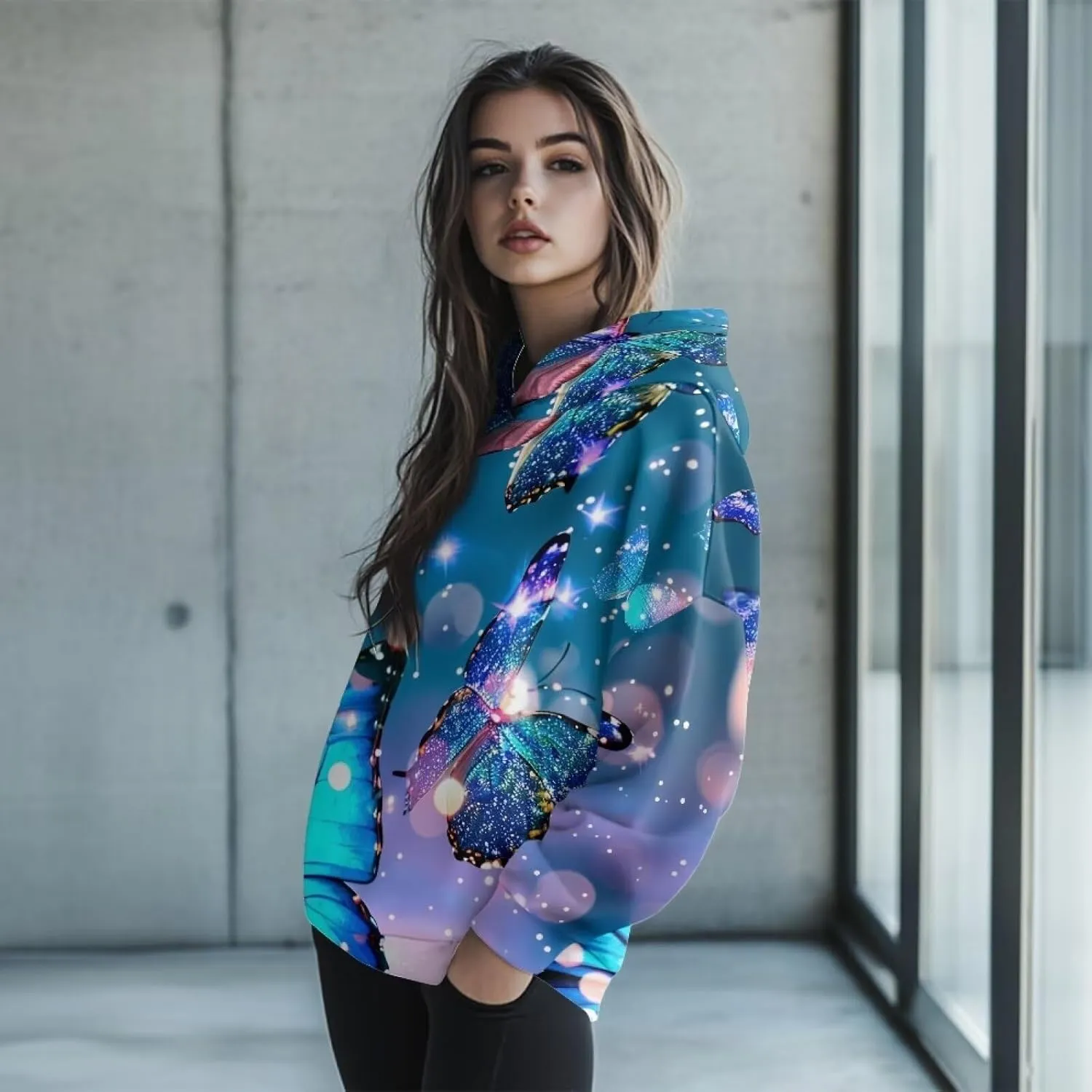 Casual Women Hoodies Oversized Sweatshirt Long Sleeve Hoodie Pullover Tops