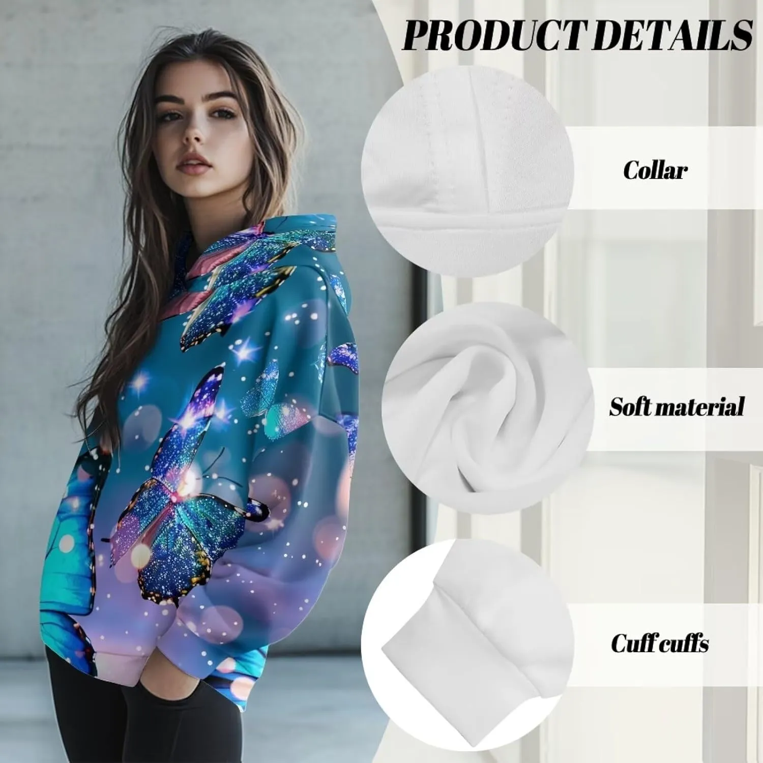 Casual Women Hoodies Oversized Sweatshirt Long Sleeve Hoodie Pullover Tops