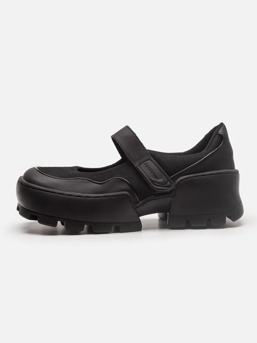 Chunky Heeled Ankle Strap Pumps