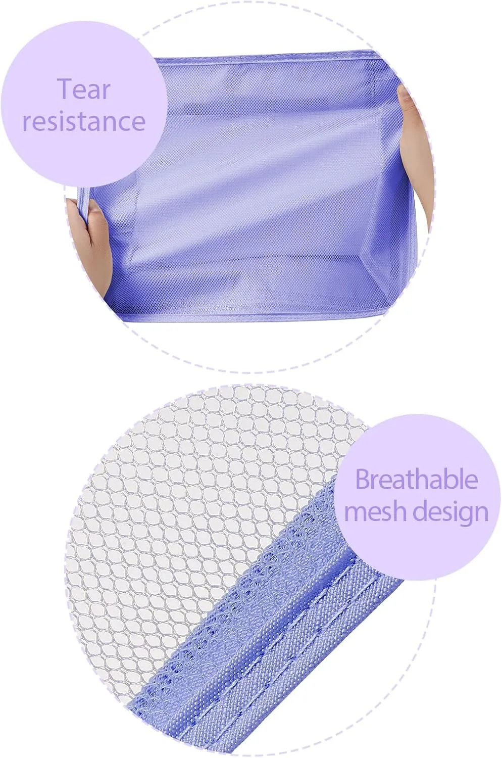 DIMJ Packing Cubes for Travel - Organizer Bags Set for Carry on Suitcase Lightweight Packing Cubes for Suitcase Cubes for luggage with Large Toiletries Bag (Purple)