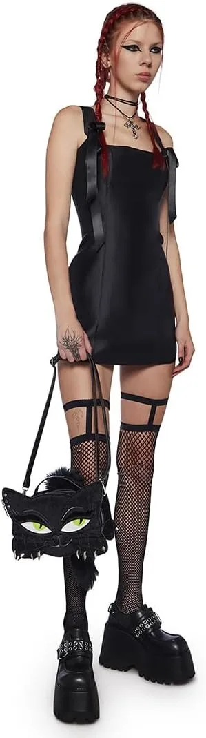 Dolls Kill Pixie Stardust Mini Dress by Current Mood - Taffeta Dress with Fit and Flare Silhouette