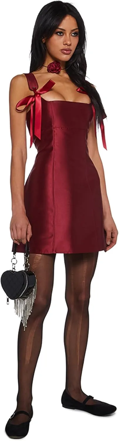 Dolls Kill Pixie Stardust Mini Dress by Current Mood - Taffeta Dress with Fit and Flare Silhouette