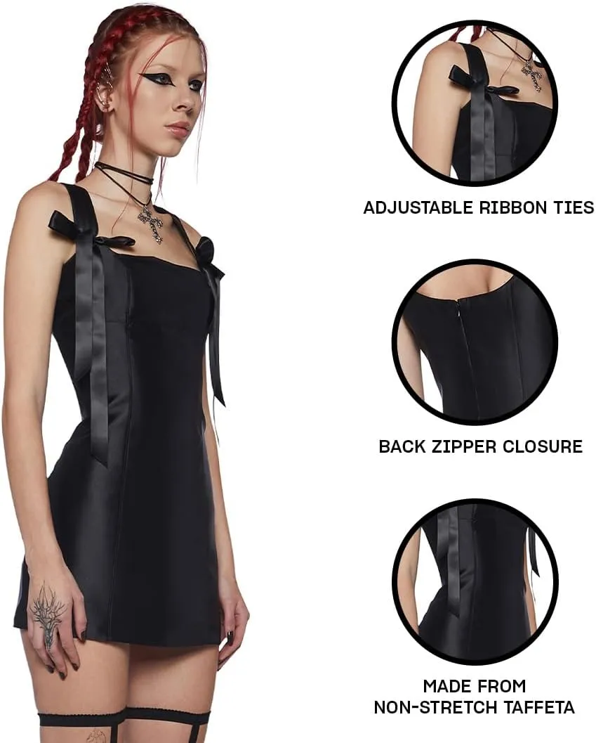 Dolls Kill Pixie Stardust Mini Dress by Current Mood - Taffeta Dress with Fit and Flare Silhouette