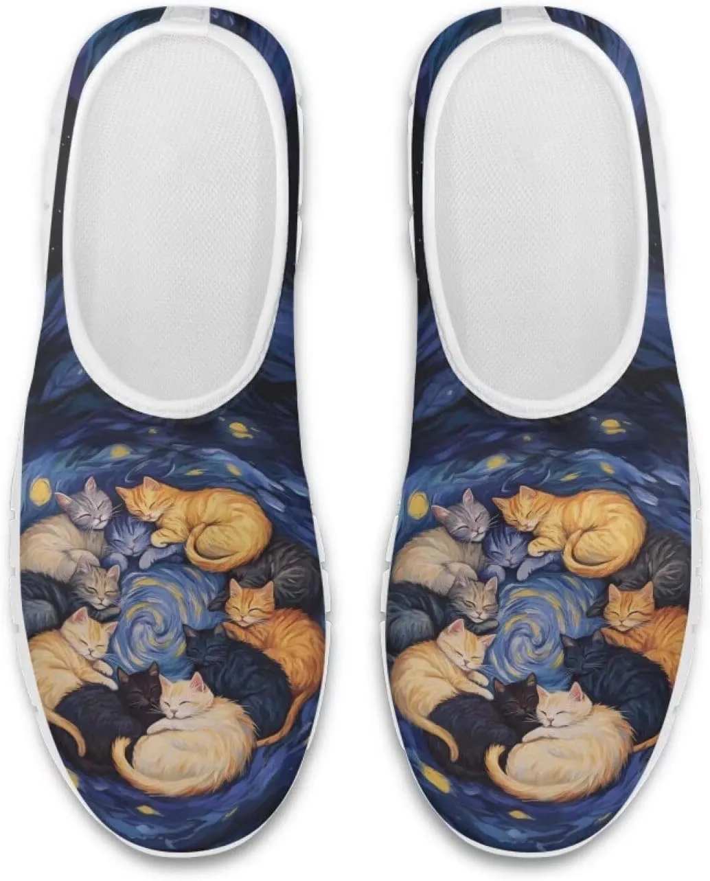 Doojoayie Art Printed Women Slip On Shoes for Ladies Tennis Shoes Daily Casual Footwear