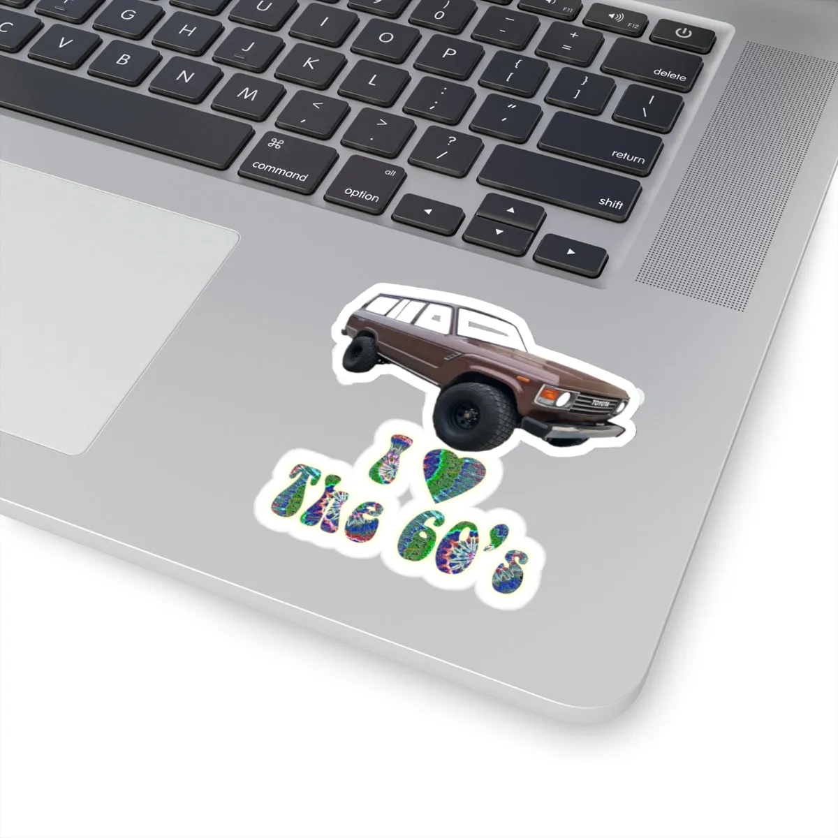 FJ60 'I Love the 60's' Retro Toyota Land Cruiser Sticker by Reefmonkey