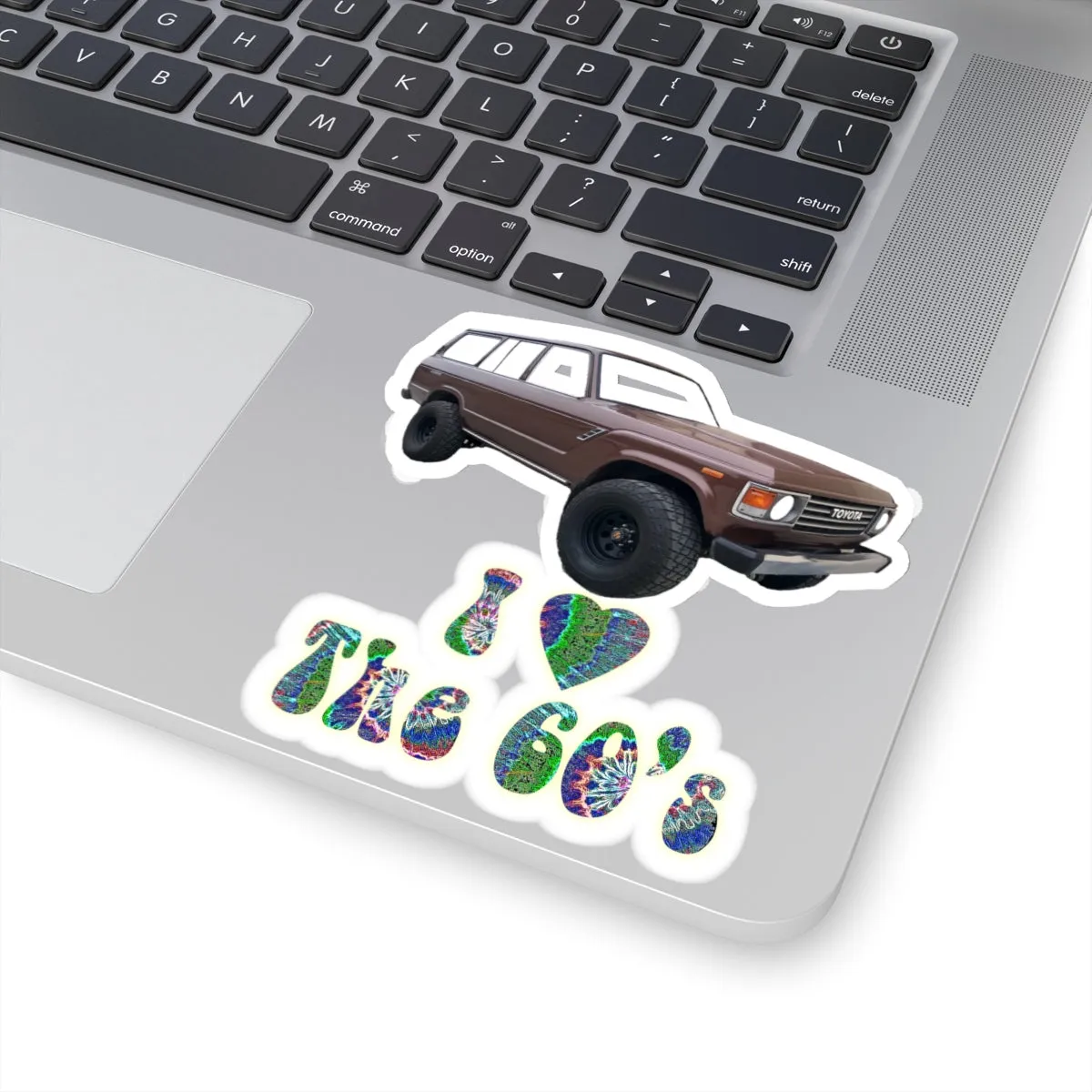 FJ60 'I Love the 60's' Retro Toyota Land Cruiser Sticker by Reefmonkey