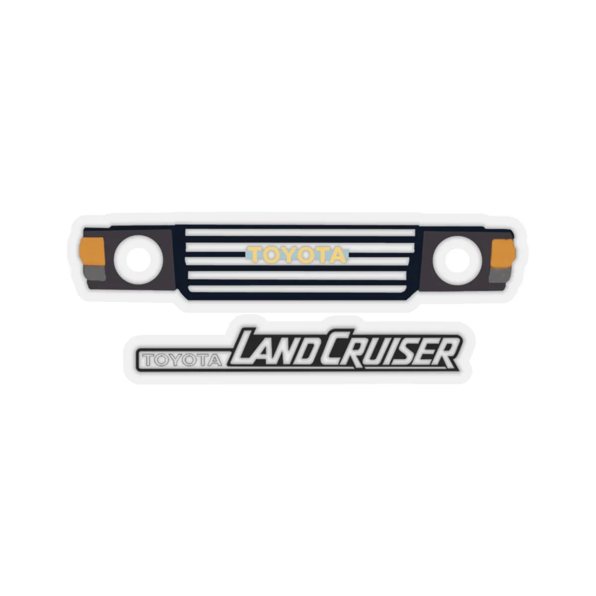FJ60 Toyota Land Cruiser Sticker - Dark Logo Version by Reefmonkey