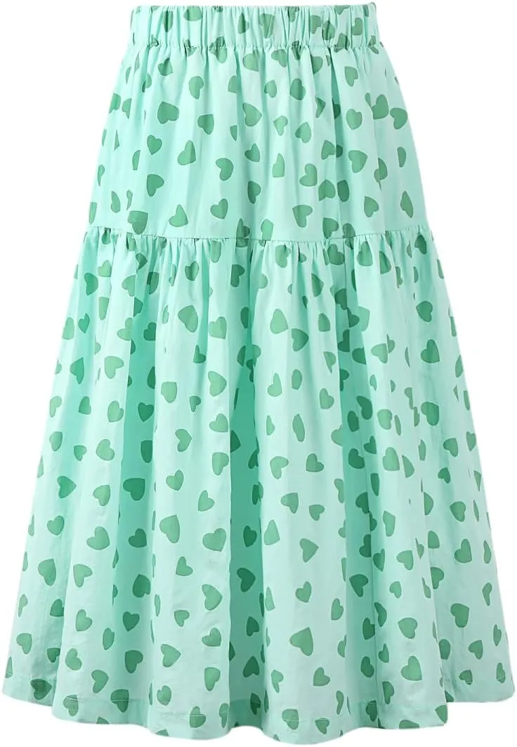 Floral Long Skirt for Girls Toddler & Kids & Teens II Girl's A-Line Maxi Skirts