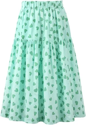 Floral Long Skirt for Girls Toddler & Kids & Teens II Girl's A-Line Maxi Skirts