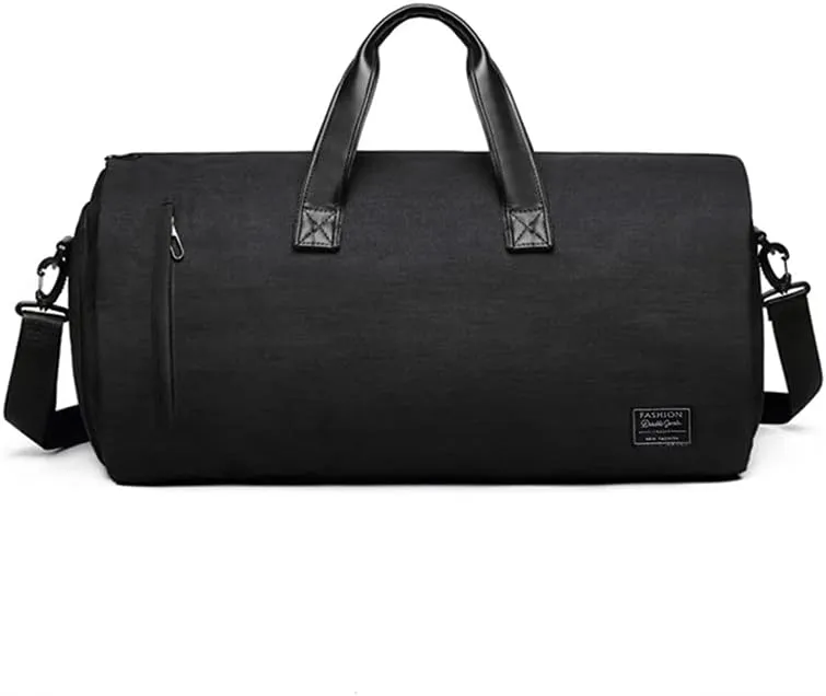 Garment Bags for Business Travel Convertible Travel Duffel Bag Carry on Garment Bag 2 in 1 Weekender Suit Bag for Men Women (Grey), Black