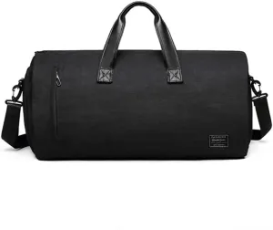 Garment Bags for Business Travel Convertible Travel Duffel Bag Carry on Garment Bag 2 in 1 Weekender Suit Bag for Men Women (Grey), Black