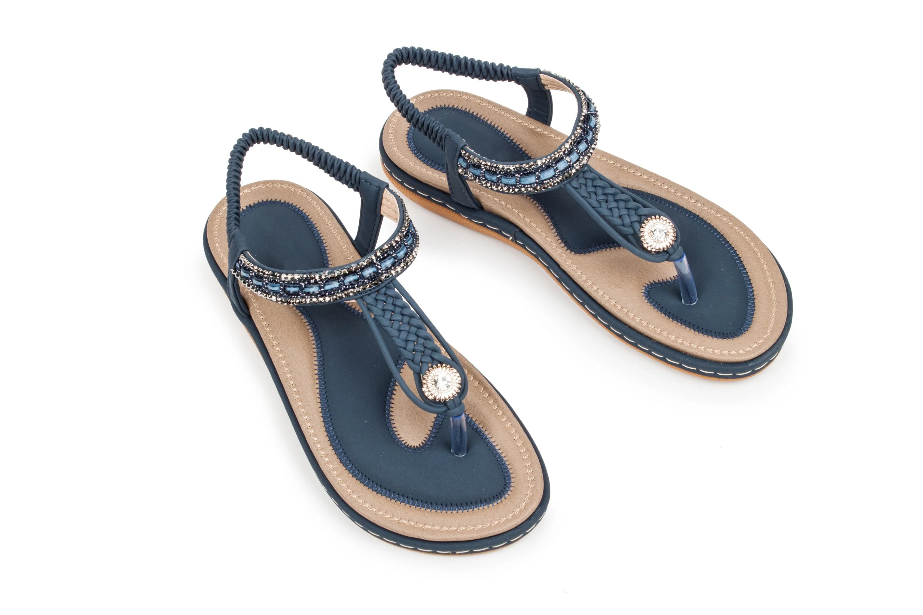 Haute edition Summer Bohemian Beaded Comfort Sandals