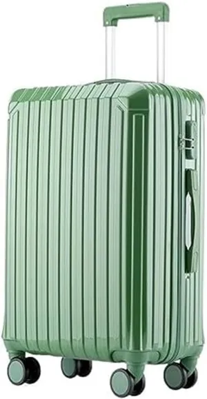 IRYZE Lightweight Suitcase Suitcase With Spinner Wheels Hardshell Lightweight Rolling For Business Travel Suitcase Carry on Luggage (Color : Green, Size : 22in)