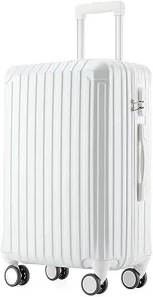 IRYZE Lightweight Suitcase Suitcase With Spinner Wheels Hardshell Lightweight Rolling For Business Travel Suitcase Carry on Luggage (Color : White, Size : 22in)