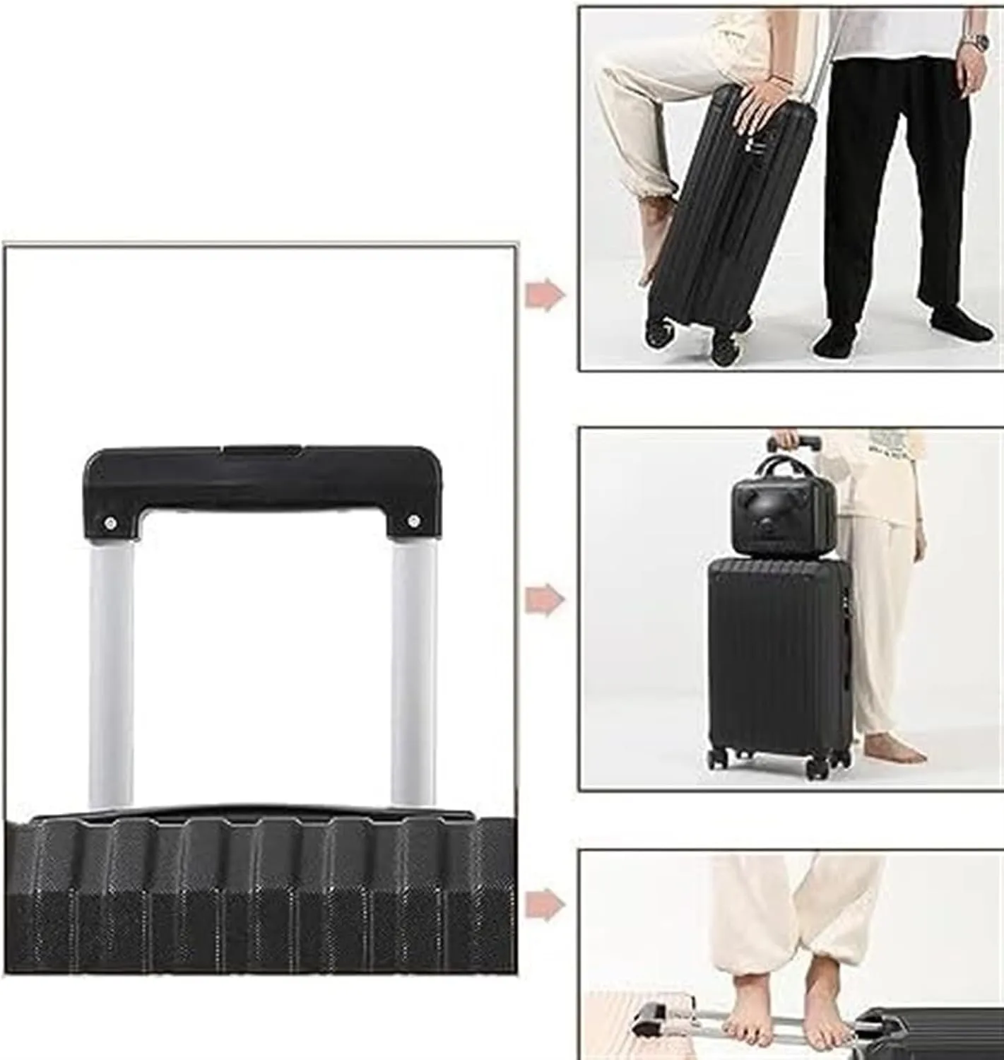 IRYZE Lightweight Suitcase Suitcase With Spinner Wheels Hardshell Lightweight Rolling For Business Travel Suitcase Carry on Luggage (Color : White, Size : 22in)