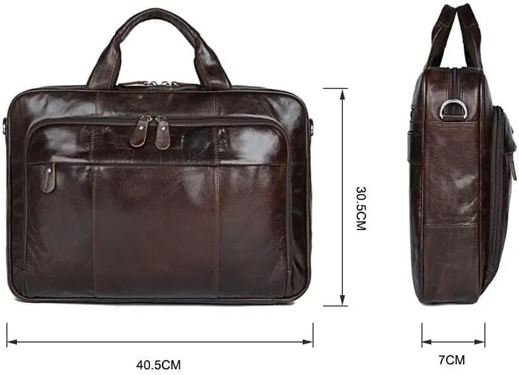 Men's Leather Handbag Men's Travel Messenger Shoulder Bag Men's Briefcase