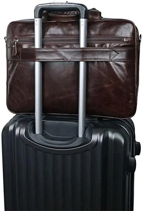 Men's Leather Handbag Men's Travel Messenger Shoulder Bag Men's Briefcase