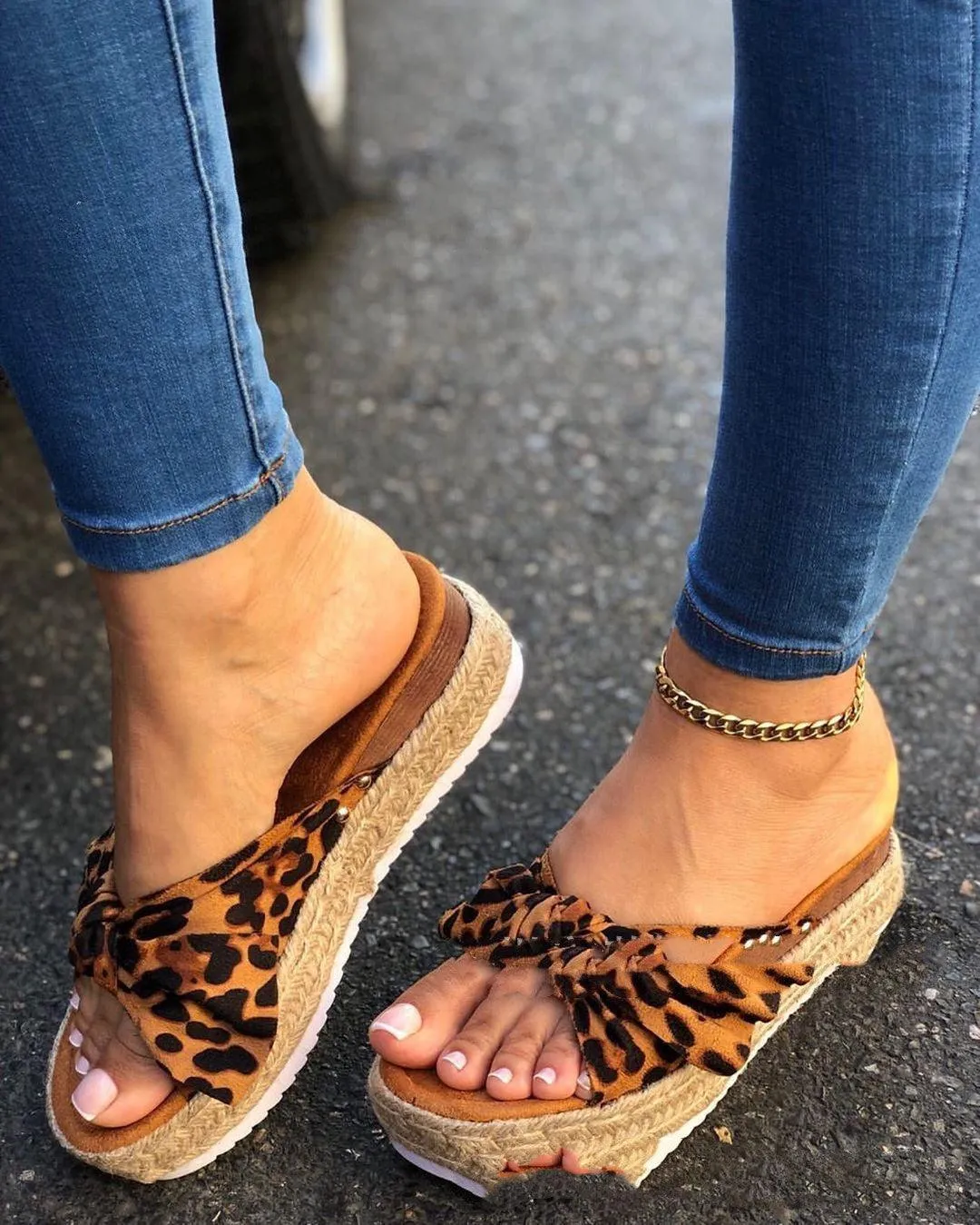 New Hemp Rope Platform Bow Casual Sandals | Stylish and Comfortable Sandals for Everyday Wear