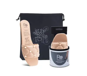 Nude Studded Slide- Rollasole