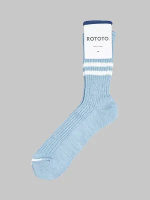 ROTOTO Hemp Organic Cotton Stripe Morning Blue/White