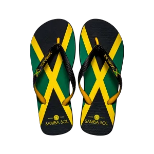 Samba Sol Men's Countries Collection Flip Flops - Jamaica