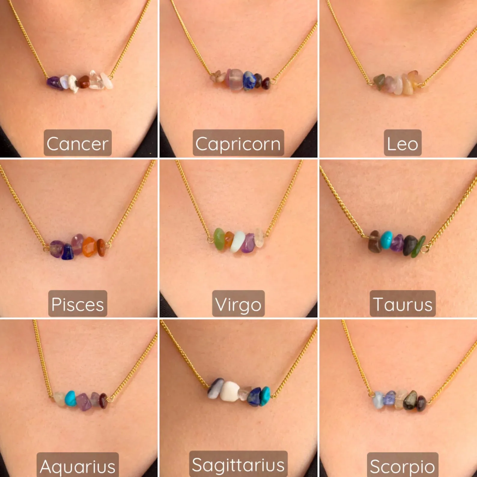Scorpio Zodiac Bar Necklace