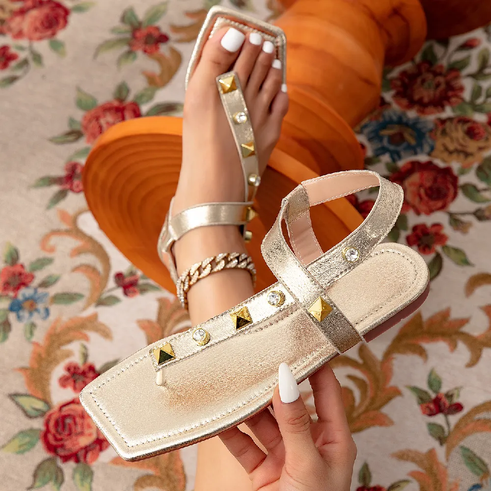 Studded One-Step Sandals