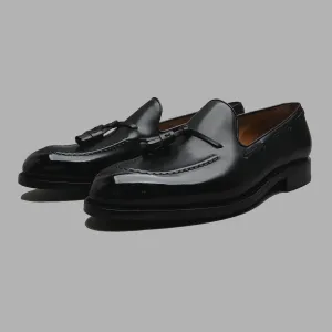 Tassel Loafer in Black Calf Leather
