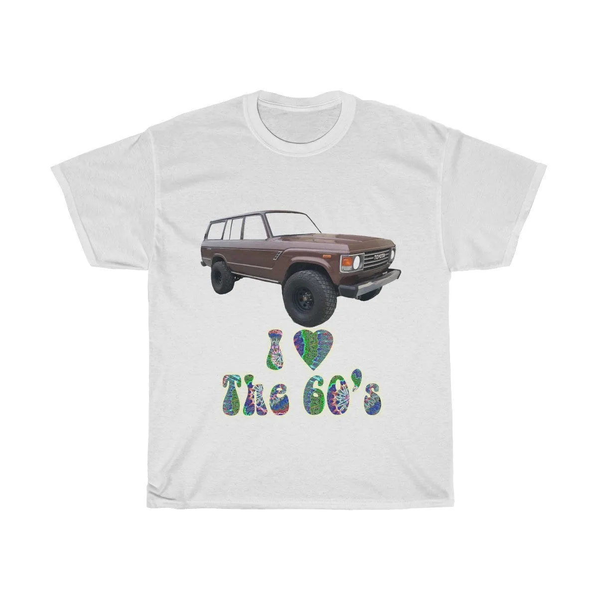 Toyota FJ60 Land Cruiser I Love the 60s T shirt by Reefmonkey
