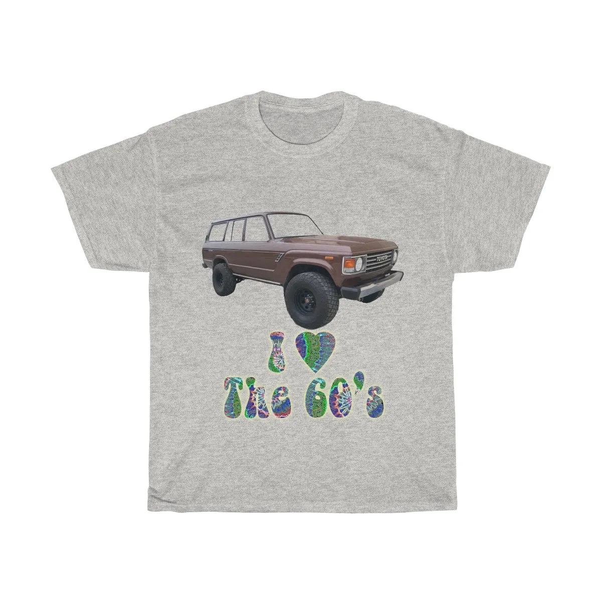 Toyota FJ60 Land Cruiser I Love the 60s T shirt by Reefmonkey