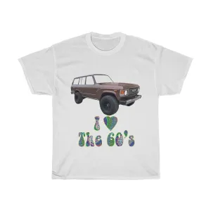 Toyota FJ60 Land Cruiser I Love the 60s T shirt by Reefmonkey