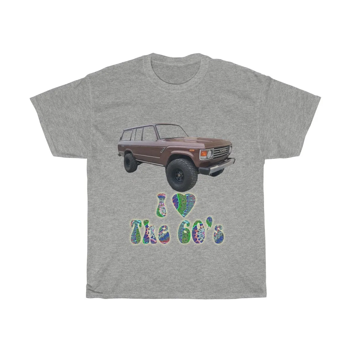 Toyota FJ60 Land Cruiser I Love the 60s T shirt by Reefmonkey