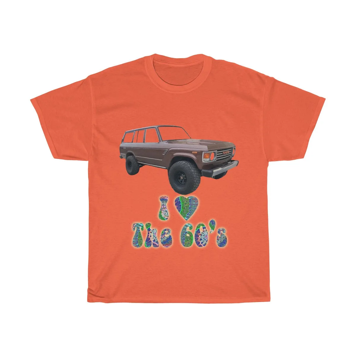 Toyota FJ60 Land Cruiser I Love the 60s T shirt by Reefmonkey