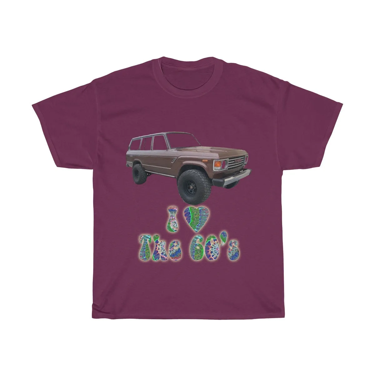 Toyota FJ60 Land Cruiser I Love the 60s T shirt by Reefmonkey
