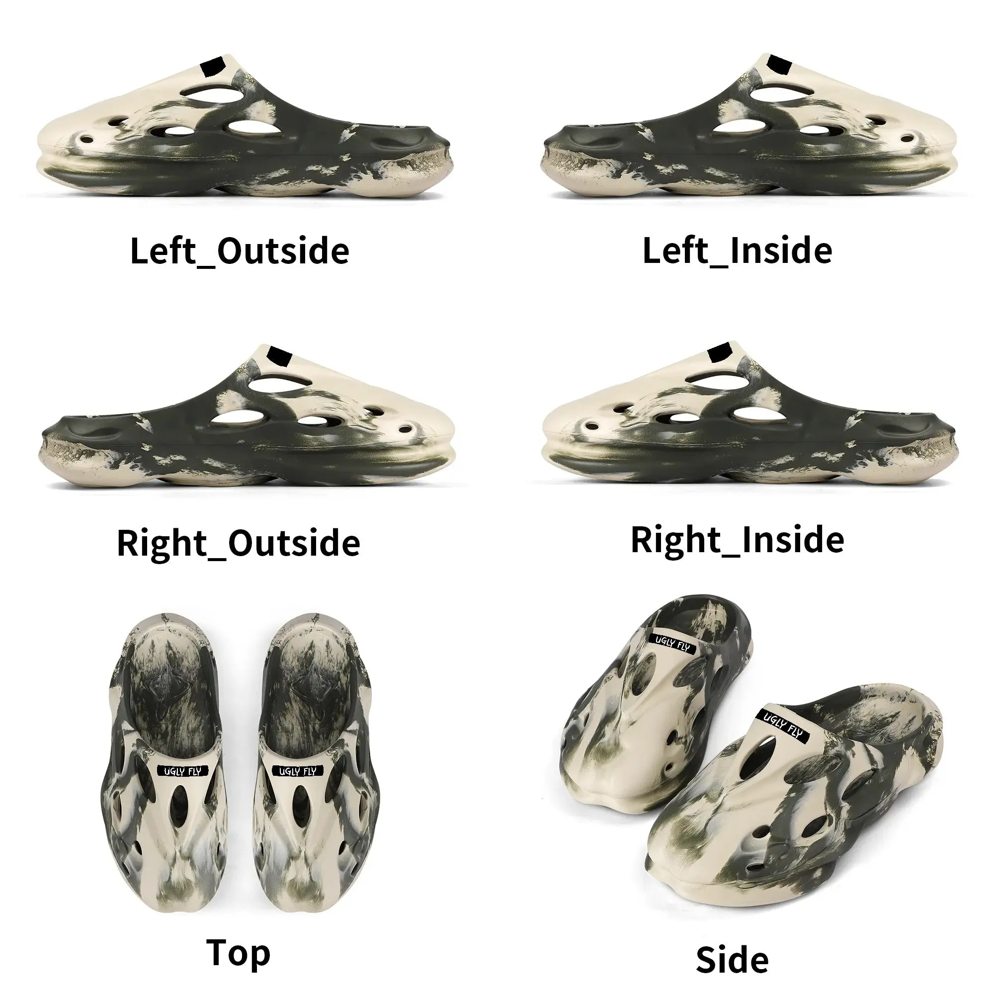Ugly Fly Leisure EVA Two-tone Hollow Out Mens Clogs Sandals