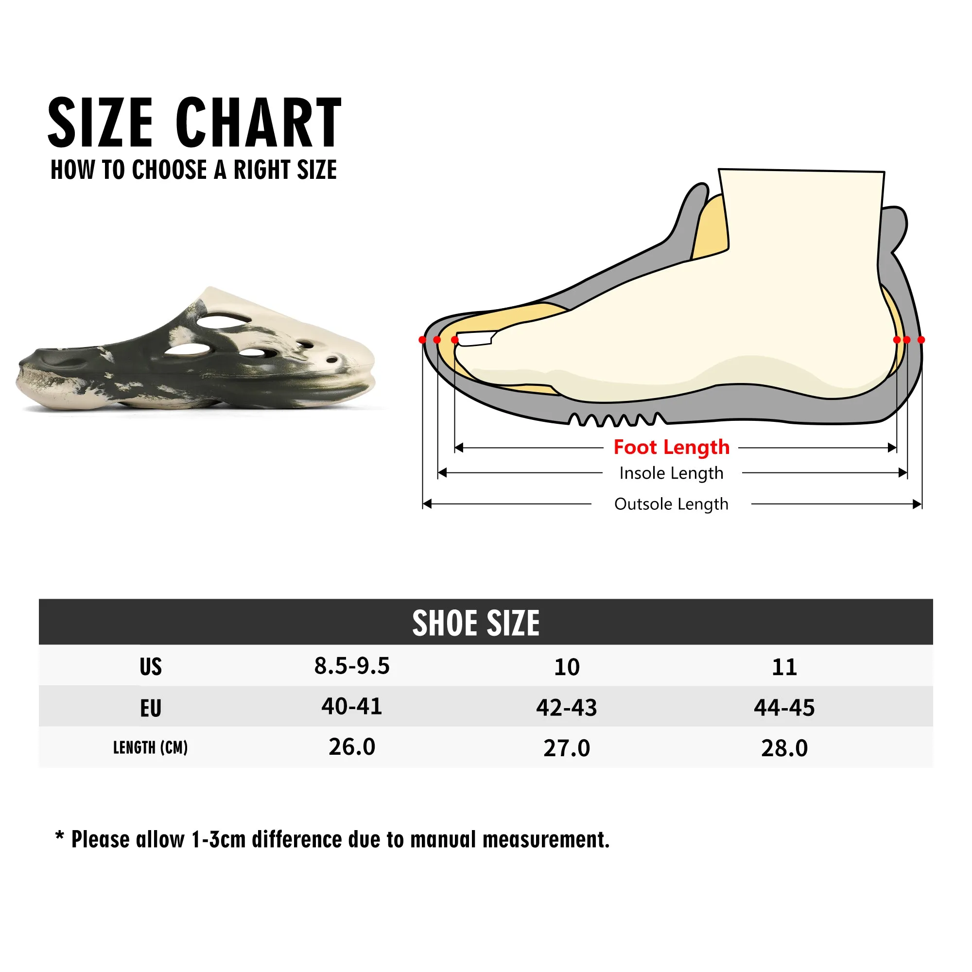 Ugly Fly Leisure EVA Two-tone Hollow Out Mens Clogs Sandals