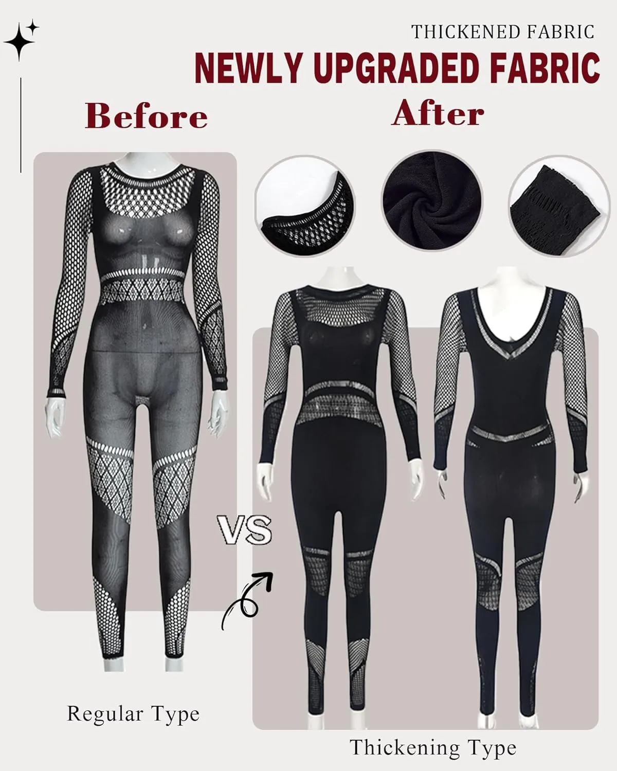 VOIKERDR Black Jumpsuit for Women Sexy Bodycon Mesh Hollow One Piece Jumpsuit See Through Romper Trendy