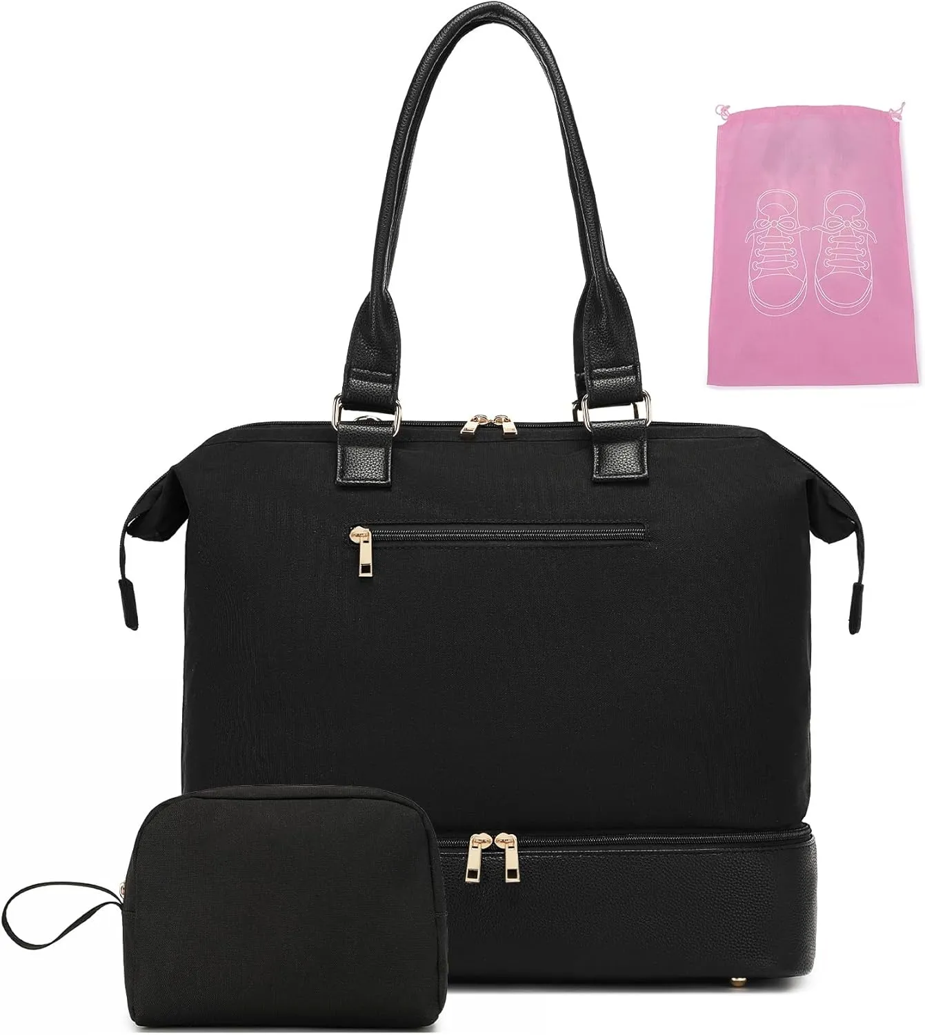 Weekender Bags for Women, Large Duffle Travel Tote Bag with Shoe Compartment,Personal Item Carry On Overnight Hospital Bag