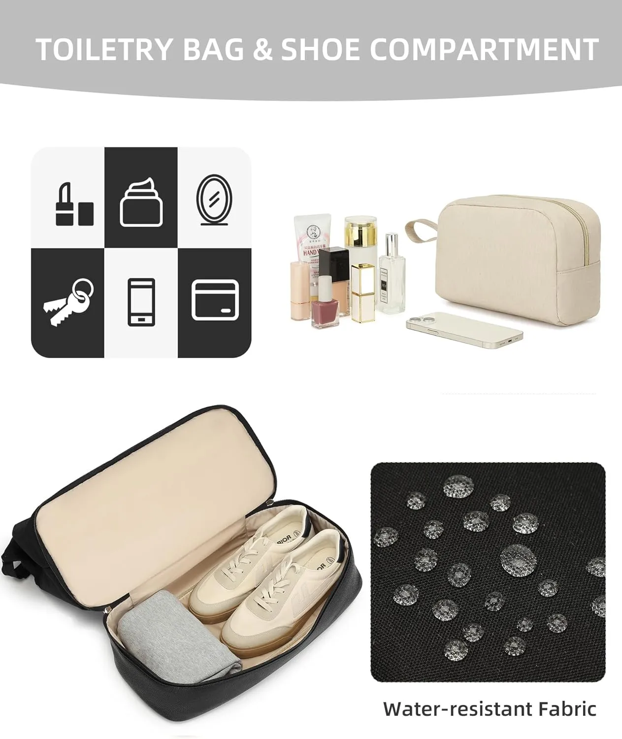 Weekender Bags for Women, Large Duffle Travel Tote Bag with Shoe Compartment,Personal Item Carry On Overnight Hospital Bag
