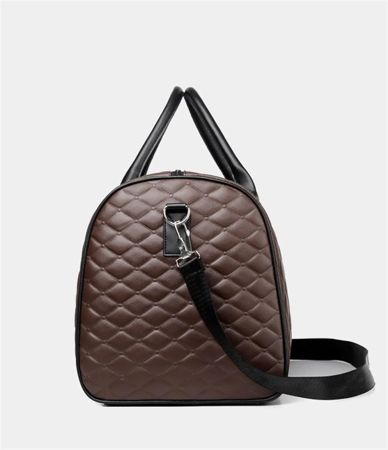Weekender Travel Bag Garment Duffle Bags for Travel Large PU Leather Convertible Carry On Weekender Bag for Women Sport Gym Bag(C)