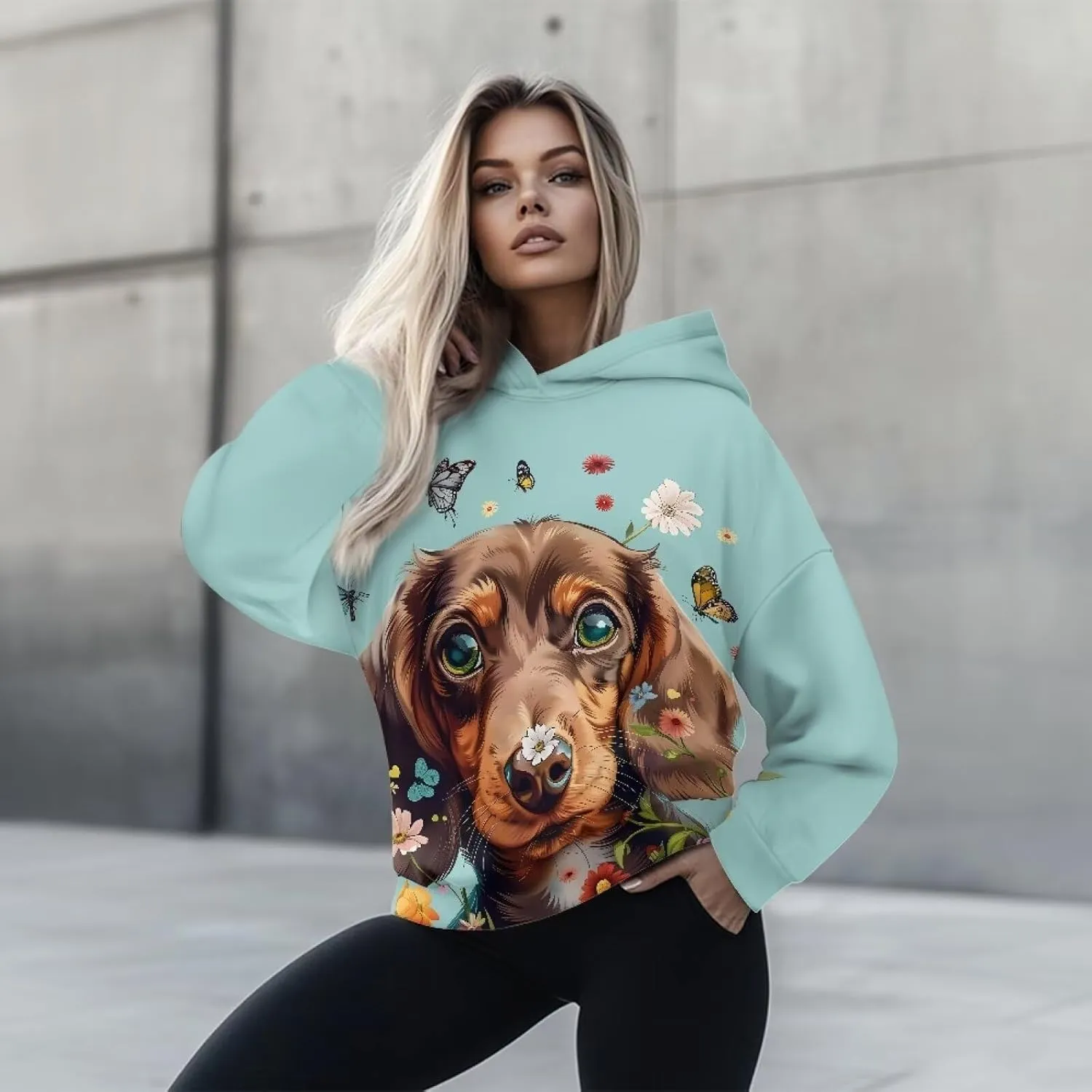 Womens Oversized Sweatshirts Athletic Hoodies Long Sleeve Pullover Hooded Tops