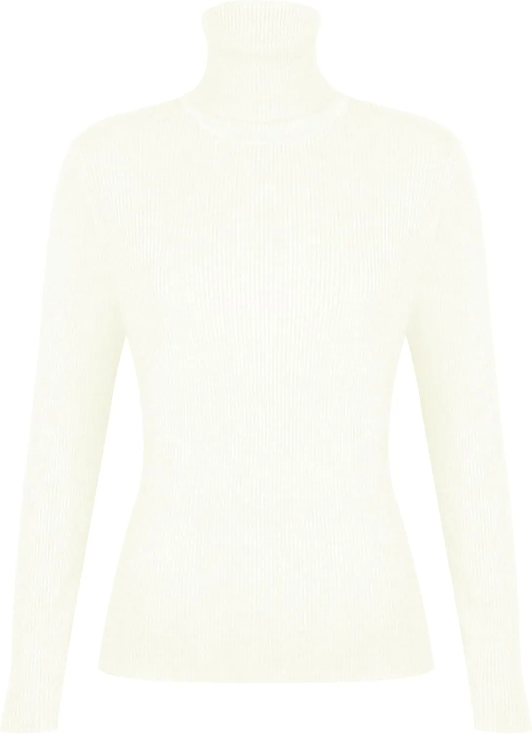 Women's Turtleneck Ribbed Pullover Fashion Long Sleeve Knit Sweater Fall Basic Tops