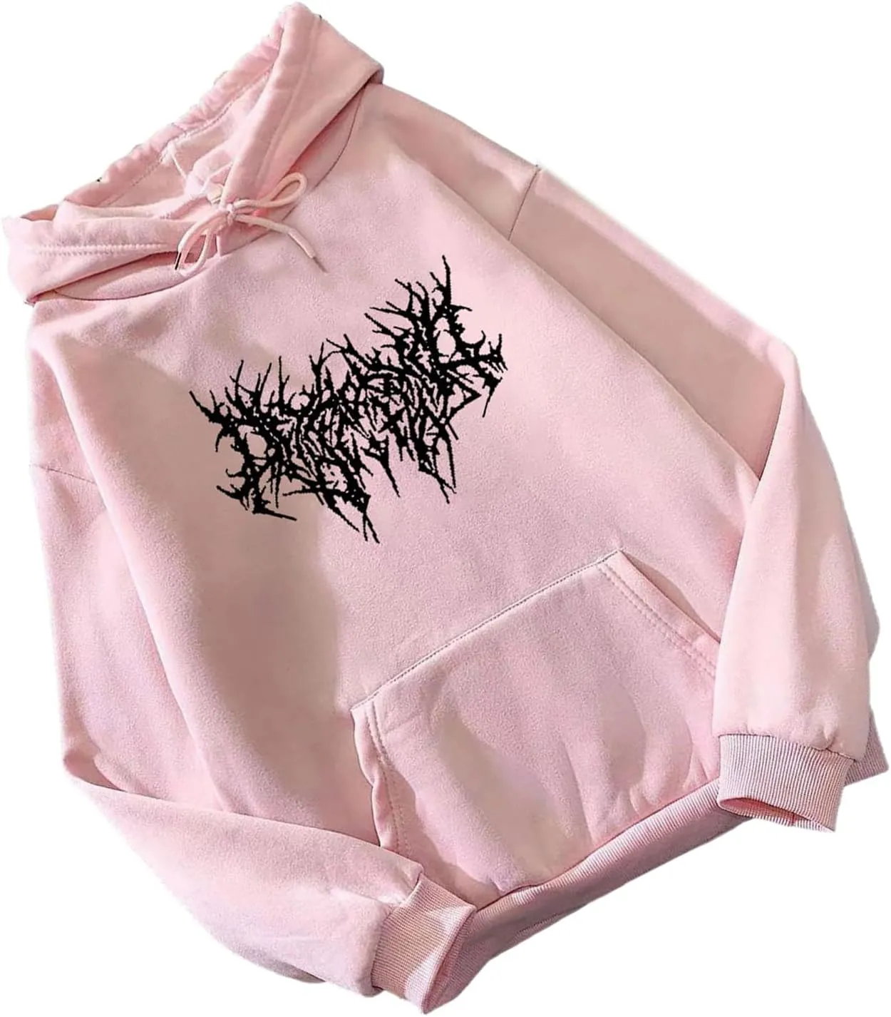 Y2K Grunge Gothic Graphics Hoodies Women Harajuku Aesthetic Hiphop Long Sleeve Oversized Sweatshirt Streetwear Autu