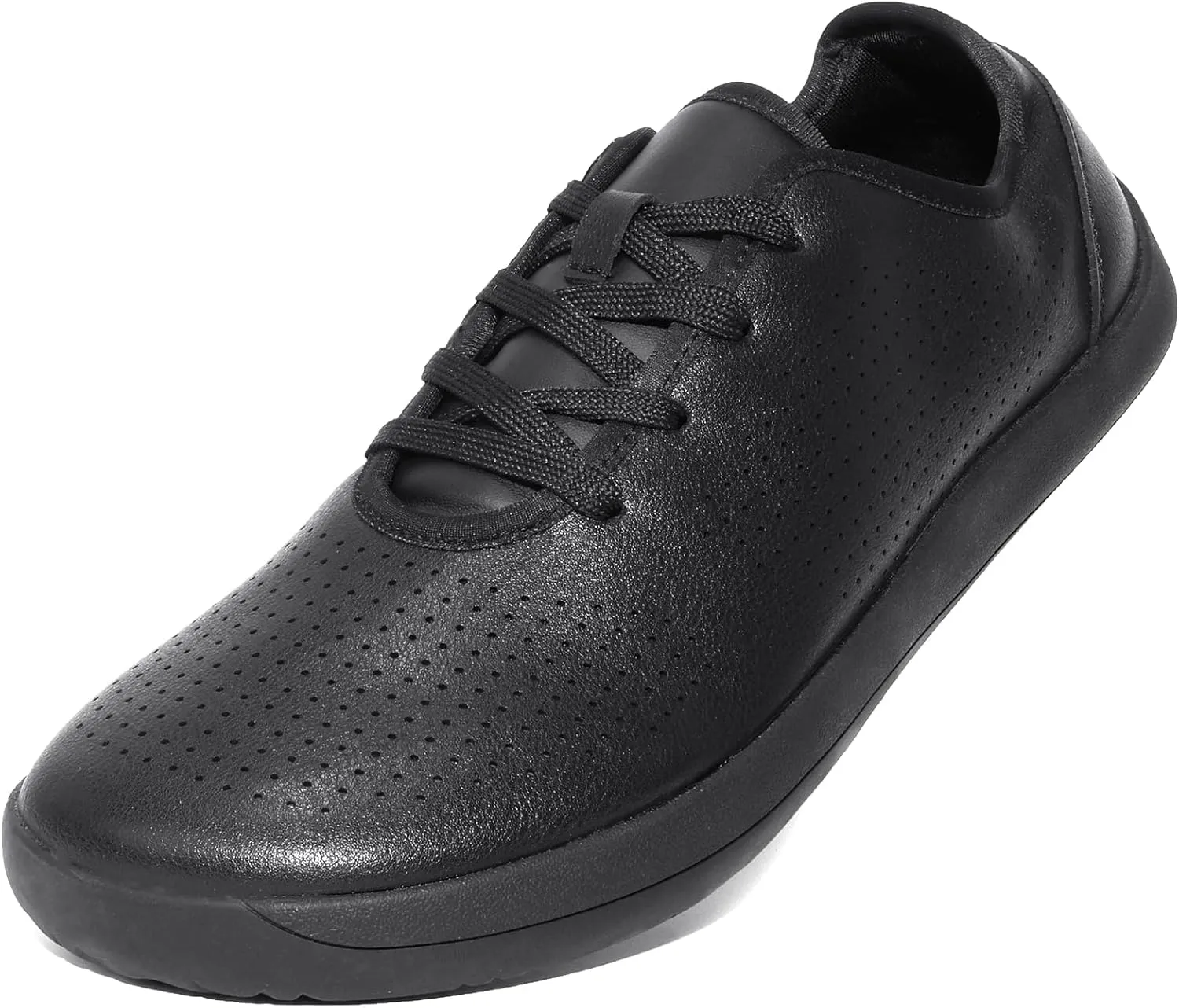 ZVC Barefoot Shoes Men Women Wide Toe Box Shoes Minimalist Zero Drop Sole Footwear, Fashion Sneakers Breathable PU Leather Casual Walking Shoes